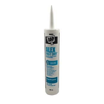 Dap - Alex Fast Dry Acrylic Latex Caulk Plus Silicone - White - 300ml (10 oz.) Contractor 12 Pk.