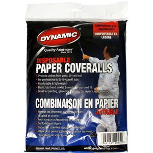 Dynamic -  Large Disposable Paper Coveralls w/Hood