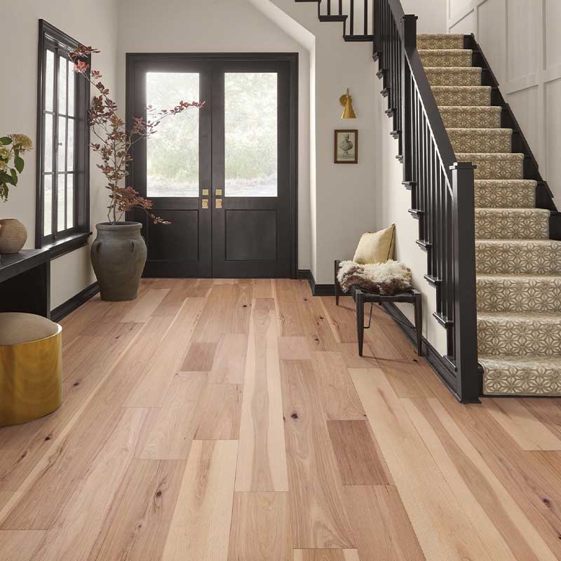 house entrance with hardwood